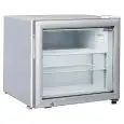 UNDERCOUNTER FRIDGE - WHITE STEEL - STATIC COOLING - Mod. RNG50 - CAPACITY Lt 50 - N. 1 GLASS DOOR - Temperature -15°/-20°C - Dim. cm L 57 x D 53,5 x h 53 - CE approved