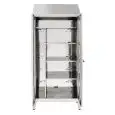 Stainless steel broom storage wardrobe locker - n .2 doors