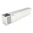 RECESSED REFRIGERATED UNDER BAR COUNTER - MOD. CIR770/TN400 - Positive Temperature (fridge) +4°C/+8°C - L. 400 cm - BUILT-IN CONDENSING UNIT