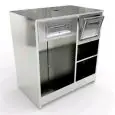 AMBIENT BACK COUNTER FOR COFFEE MACHINE - FINISHING PANELS NOT INCLUDED - MOD. RBBNMC63I100 - STAINLESS STEEL CONSTRUCTION - DIMENSIONS Cm L 100 x D 63 x h 110