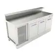 REFRIGERATED UNDER BAR COUNTER - FINISHING PANELS NOT INCLUDED - MOD. BBR20CB3V - SINGLE PHASE V 230/50Hz - DESIGNED FOR BAR TOP APPLICATIONS - NO-DRIP EDGE - BUILT-IN CONDENSING UNIT - DIMENSIONS Cm L 200 x D 70 x h 113,1