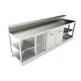 REFRIGERATED UNDER BAR COUNTER - FINISHING PANELS NOT INCLUDED - MOD. BBR30CB2V - SINGLE PHASE V 230/50Hz - DESIGNED FOR BAR TOP APPLICATIONS - NO-DRIP EDGE - BUILT-IN CONDENSING UNIT - DIMENSIONS Cm L 300 x D 70 x h 113,1