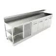 REFRIGERATED UNDER BAR COUNTER - FINISHING PANELS NOT INCLUDED - MOD. BBR30CB4V - SINGLE PHASE V 230/50Hz - DESIGNED FOR BAR TOP APPLICATIONS - NO-DRIP EDGE - BUILT-IN CONDENSING UNIT - DIMENSIONS Cm L 300 x D 70 x h 113,1