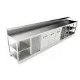 REFRIGERATED UNDER BAR COUNTER - FINISHING PANELS NOT INCLUDED - MOD. BBR45CB3V - SINGLE PHASE V 203/50Hz - DESIGNED FOR BAR TOP APPLICATIONS - NO-DRIP EDGE - BUILT-IN CONDENSING UNIT - DIMENSIONS Cm L 450 x D 70 x h 113,1