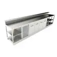 REFRIGERATED UNDER BAR COUNTER - FINISHING PANELS NOT INCLUDED - MOD. BBR45CB4V - SINGLE PHASE V 230/50Hz - DESIGNED FOR BAR TOP APPLICATIONS - NO-DRIP EDGE - BUILT-IN CONDENSING UNIT - DIMENSIONS Cm L 450 x D 70 x h 113,1