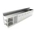 REFRIGERATED UNDER BAR COUNTER - FINISHING PANELS NOT INCLUDED - MOD. BBR45CB7V - DESIGNED FOR BAR TOP APPLICATIONS - NO-DRIP EDGE - BUILT-IN CONDENSING UNIT - DIMENSIONS Cm L 450 x D 70 x h 113,1