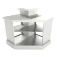 SQUARED CORNER UNIT 90° - FINISHING PANELS NOT INCLUDED - MOD. IA1/90AB - WITH UPSTAND - DESIGNED FOR BAR TOP