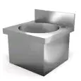 Wall-mounted hand wash basin - Oval basin - Length cm 40 - Depth cm 40 - Height cm 25 - Basin dimensions cm Ø 26x12,5h