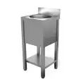 Hand wash basin - stand - Oval basin - Length cm 40 - Depth cm 40 - Height cm 85/90 - Basin dimensions cm Ø 26x12,5h