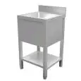 Hand wash basin - Stand - Square basin - Length cm 50 - Depth cm 50 - Height cm 85/90 - Basin dimensions cm W 33 x D 33 x H 17