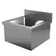 Wall-mounted hand wash basin - Square basin - Length cm 50 - Depth cm 50 - Height cm 25 - Basin dimensions cm W 33 x D 33 x H 17