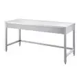 Stainless steel work table - square legs 4x4cm - simple - Worktop thickness cm 4 - with upstand - Length cm 140 - Depth cm 70 - Height cm 85 - Worktop Inox Aisi 304
