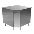 90°-angle corner work table with understorage - door - worktop thickness cm 4