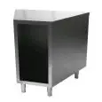External corner unit 45° angle with undershelf - Stainless steel construction with scotch brite finish - Length cm 104 - Depth cm 80 - Height cm 90