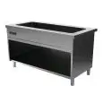 Bain marie unit with undershelf - Bain marie H 22 cm - Stainless steel construction with scotch brite finish