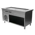 Ambient unit with cold top and undershelf - Top border H 2 cm - Stainless steel construction with scotch brite finish