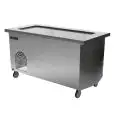 Cold unit with food top - Island unit on castors - Hidden cupboard - Low side panels - Stainless steel construction with scotch brite finish