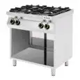 4-BURNER GAS COOKER  - MOD. CC74G - Open cupboard - Without pilot light - Power kW 19 - Dimensions: cm L 80 x D 70 x H 90 - CE APPROVED