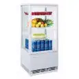 REFRIGERATED TOWER DISPLAY - WHITE - FOR BEVERAGES - Mod. RC78W - Temperature +2°/+12°C - Capacity lt. 78 - SINGLE PHASE V230/1 - Power W 180 - Dimensions cm. L 42,5 x D 38,5 x h 99,5 - Weight Kg. 45