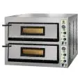 ELECTRIC PIZZA OVEN - Mod. FML 4+4 - MANUAL control panel - SINGLE PHASE/THREE PHASE - Twin deck oven - Chamber dimensions cm L 72 x D 72 x h 14 - Power 12 kW - CE APPROVED