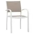 Poltroncina - colour white - Structure in aluminium painted, seduta e schienale in textylene - Model 1641-SU8AW-T-02