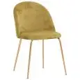 Sedia - colour senape - Structure in metal ottonato, seduta e schienale imbottiti, rivestimento in velluto - Model 1652-J02-BE-02