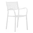 Poltroncina - colour white - Structure in metal painted - Model 1670-UE04W