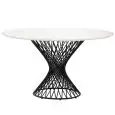 Table - colour black;white - Structure in metal painted, top in synthetic marble - Model 1676-MIT67-01A