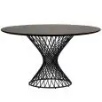 Table - colour black - Structure in metal painted, top in synthetic marble - Model 1676-MIT67N-01A
