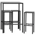 Set Table + 4sgabelli. - colour black - Structure in metal painted - Model 1697-UE01-01