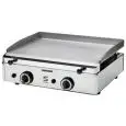 GAS COUNTERTOP GRIDDLE - Mod. SPG-601 - Smooth steel plate - Power W 5500 - Cooking surface cm L 58.3 x D 39.5 - Dimensions cm L 60 x D 50,7 x H 23,4 - CE Standard