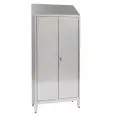 Stainless steel storage wardrobe locker - n. 2 doors