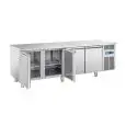 REFRIGERATED COUNTER - STAINLESS STEEL - FOR PASTRY - MOD. PA 4100 - N. 4 DOORS - Ventilated cooling - CAPACITY Lt. 750 - Temperature 0° / +8° C - DIM. Cm L 248 x D 80 x H 85 - CE APPROVED