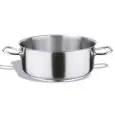 SHORT GRADE 18/10 STAINLESS STEEL SAUCEPANS WITH 2 HANDLES - INDUCTION COOKER-COMPATIBLE
