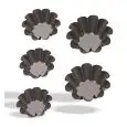 N. 10-FLUTE NON-STICK BRIOCHE MOULDS