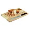 WOODEN BREAD CUTTING BOARD WITH CRUM TRAY - DIMENSIONS mm. 400x275