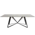 Table - colour black - Structure in metal painted, top in glass-ceramic, Thickness 11 mm - Model 1737-DT45