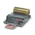 WRAPPING MACHINE - CLING FILM DISPENSER - STAINLESS STEEL - Mod. WP450 - DIMENSIONS: cm W 48,5 X D 60 X H 14 - HEATED SURFACE: cm 38,5X12,5 - POWER 650 W - SUPPLY 230 V/50 Hz - WEIGHT 5 Kg - EC STANDARDS