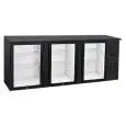 UNDER COUNTER FRIDGE - STEEL - Mod. QBG 300 - Temperature +2°/+8°C - Capacity lt. 500 - SINGLE PHASE V230/1 - Power W 373 - Dimensions cm. L 208,5 x D 53,5 x h 86 - Weight Kg. 121