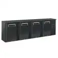 UNDER COUNTER BACK BAR FRIDGE - Mod. QB 400 - Temperature +2°/+8°C - Capacity lt. 618 - SINGLE PHASE V230/1 - Power W 385 - Dimensions cm. L 254 x D 51,5 x h 86 - Weight Kg. 149