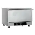 ELECTRIC GASTRONOMY AND PASTRY CONVECTION OVEN - MOD. MR31 - ELECTRONMECHANICAL CONTROLS - NO HUMIDIFIER - ONE SPEED MODE - TILT WINDOW - SINGLE PHASE 230/1/50 - POWER KW 3,3 - CAPACITY: 3 X (GN 1/1 ; 60 X 40) - TRAY SPACING Cm 7,4 - DIMENSIONS Cm L 77 X 