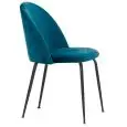 Sedia - colour blu - Structure in metal painted, seduta e schienale imbottiti, rivestimento in velluto - Model 1761-JB1-LB-03