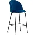 Sgabello - colour blu - Structure in metal painted, seduta e schienale imbottiti, rivestimento in velluto - Model 1763-JA6-DB-01