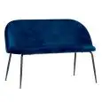 Panca - colour blu - Structure in metal painted, seduta e schienale imbottiti, rivestimento in velluto - Model 1767-S50-DB-01