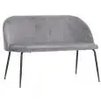 Panca - colour grey - Structure in metal painted, seduta e schienale imbottiti, rivestimento in velluto - Model 1767-S50-light-grey-01