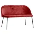 Panca - colour rosso - Structure in metal painted, seduta e schienale imbottiti, rivestimento in velluto - Model 1767-S50-rosso-01