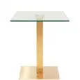 Table - colour brass - Base in steel stainless ottonato satin, top in tempered glass, Thickness 12 mm - Model 1771-F39B-01