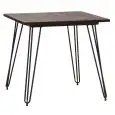 Table - colour black;brown - Structure in metal painted, top in elm wood - Model 1786-MT15