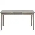 Table - colour dove grey - Structure in aluminium painted, extendable top in tempered glass scratch-resistant - Model 1807-SD80T