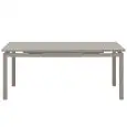 Table - colour dove grey - Structure in aluminium painted, extendable top in tempered glass scratch-resistant - Model 1810-dove grey-01